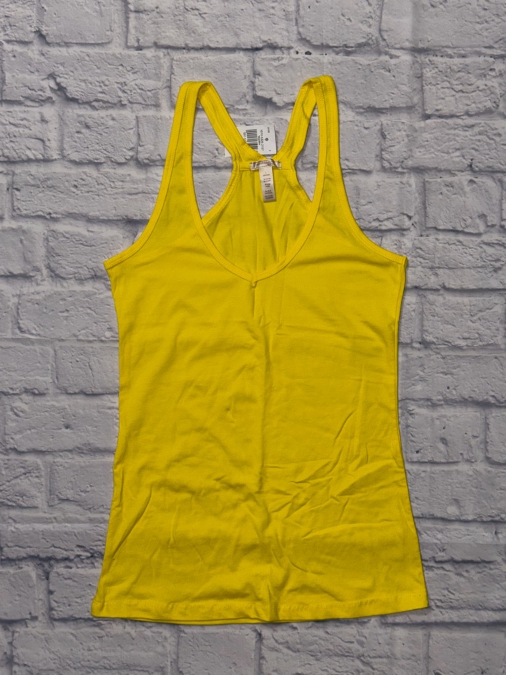 Ambiance Bright Yellow Racerback V-Neck Tank